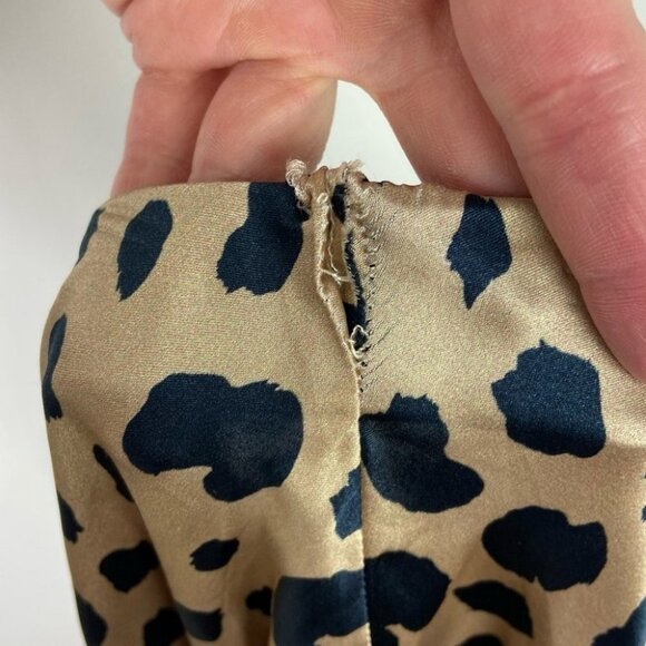 Realisation Par The Naomi Leopard Print 100% Silk Skirt Size Small 90s Slip Boho - Picture 10 of 10